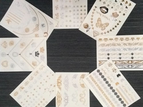 烫金银纹身贴