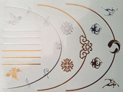 蝴蝶烫金银纹身贴纸